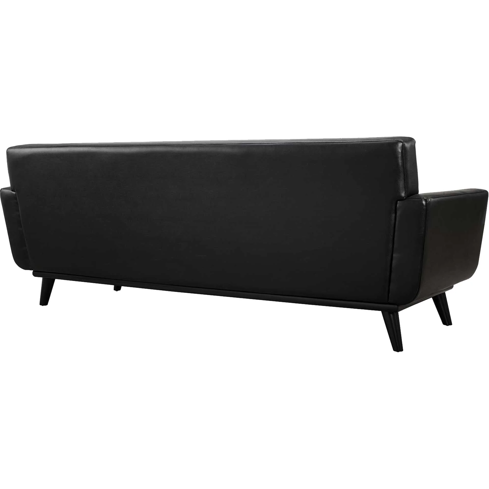 Emory Leather Sofa Black - Image 3