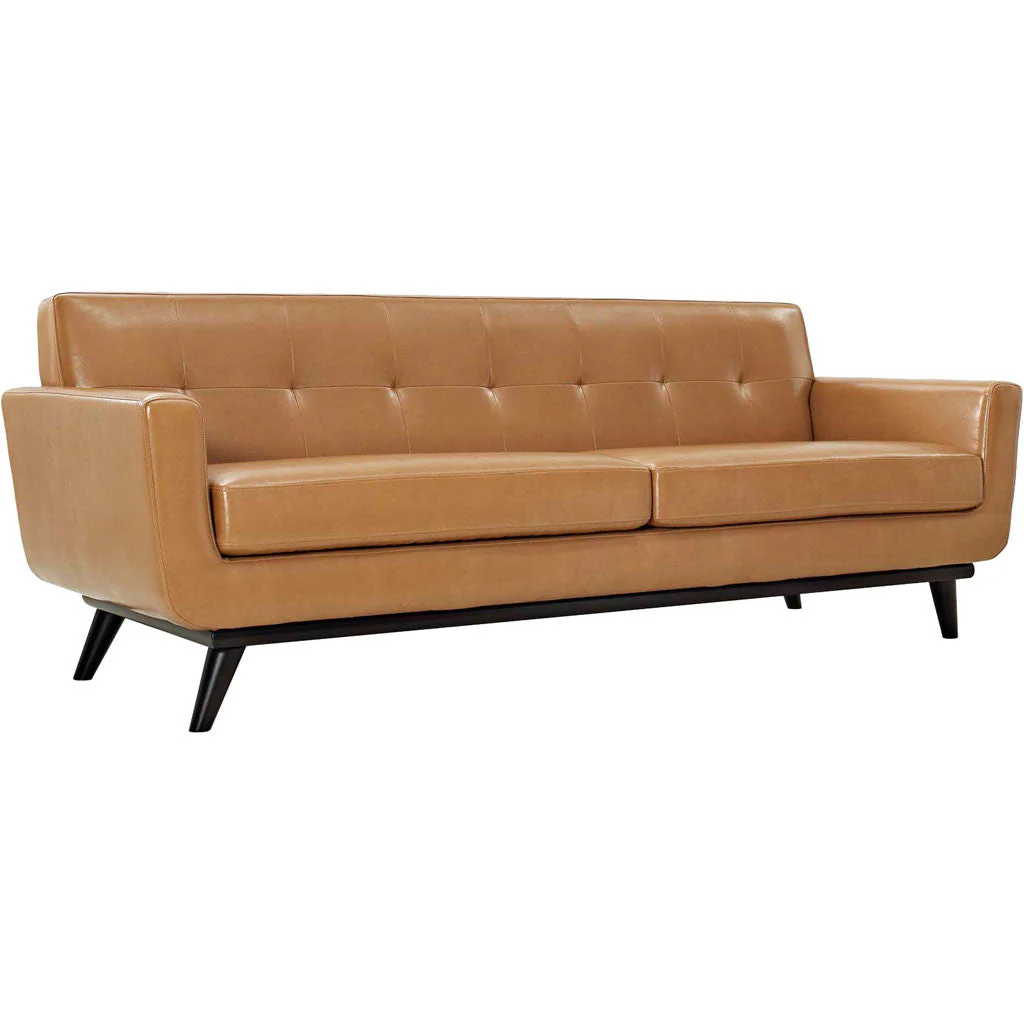Emory Leather Sofa Tan - Image 2