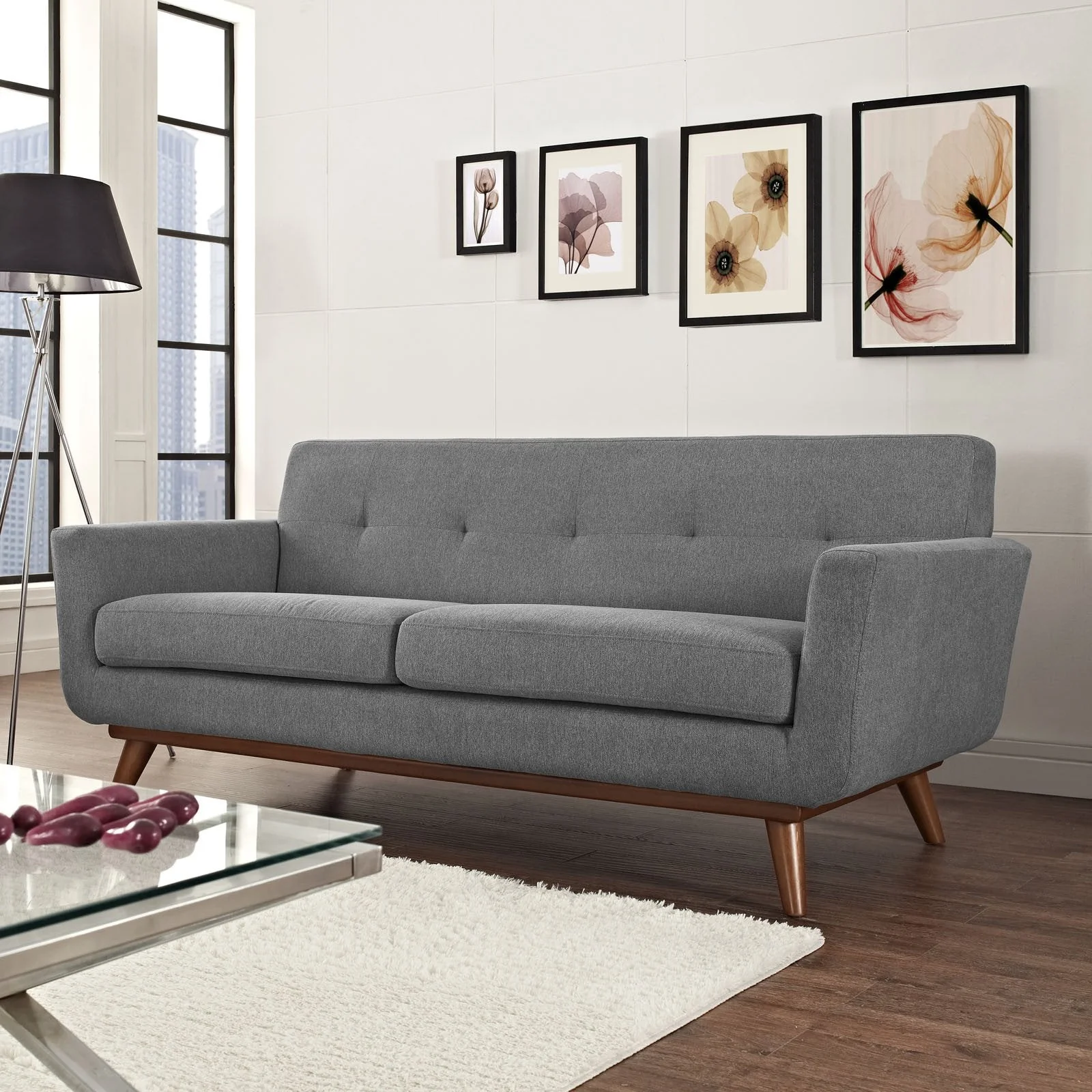 Emory Upholstered Loveseat Expectation Gray - Image 4