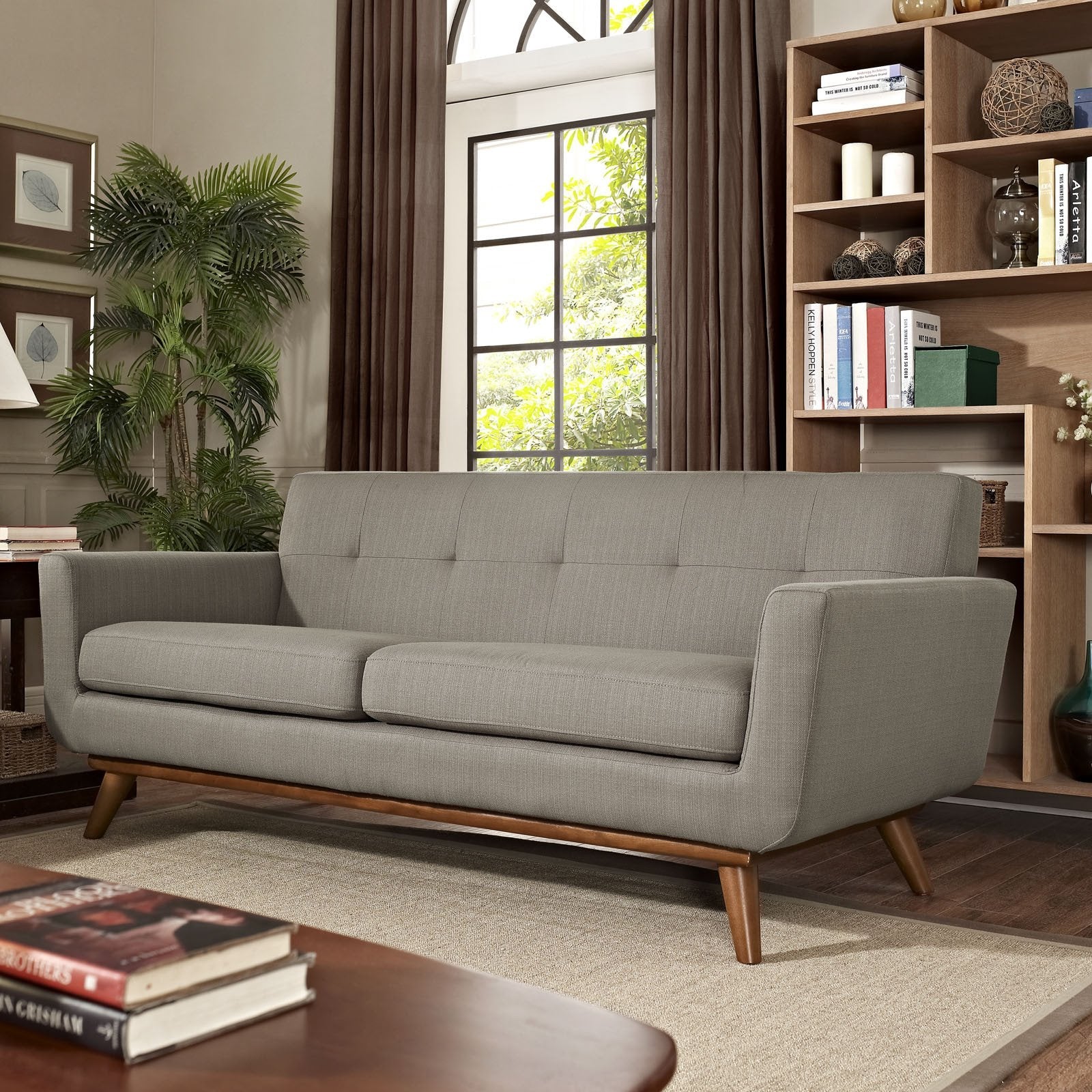 Emory Upholstered Loveseat Granite - Image 4