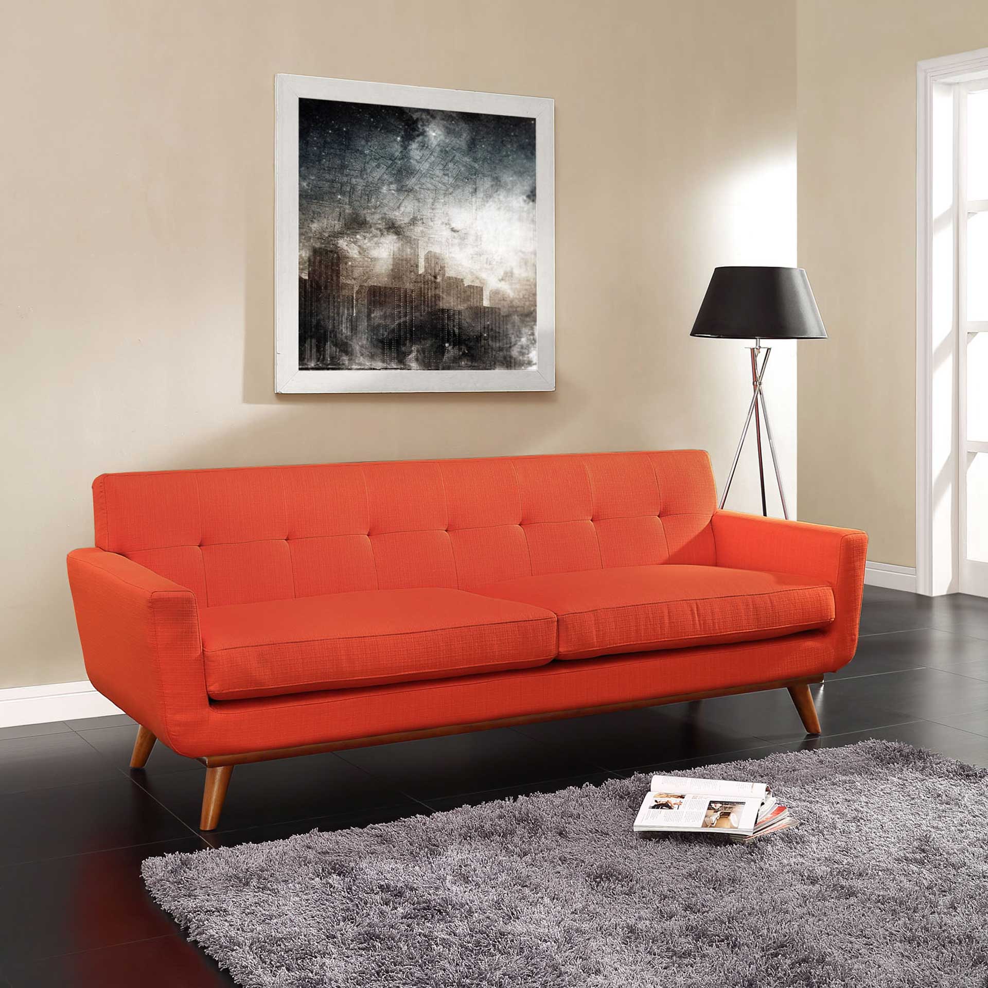 Emory Upholstered Sofa Atomic Red - Image 4