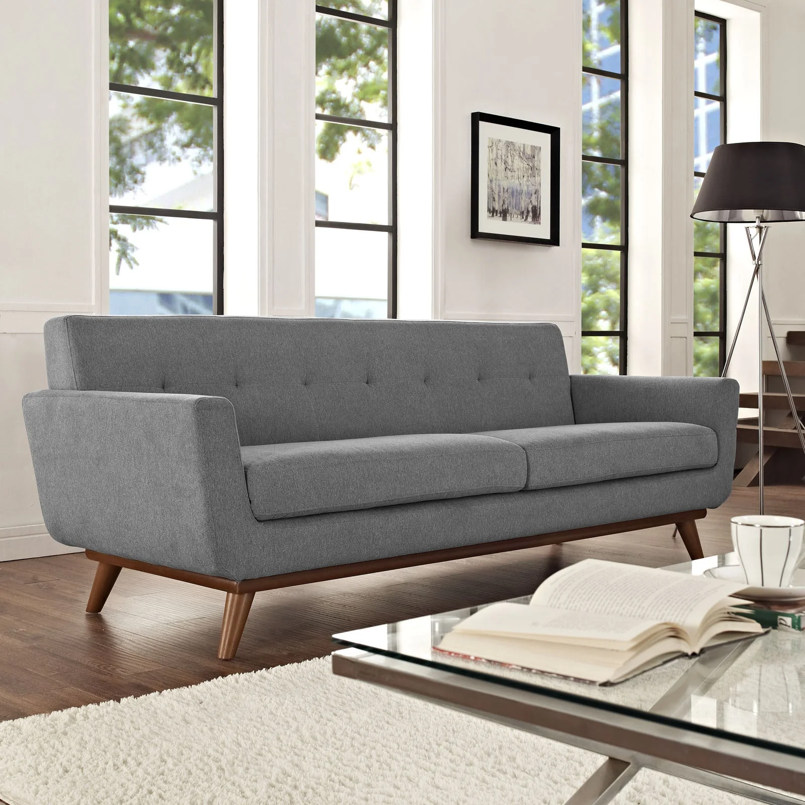 Emory Upholstered Sofa Expectation Gray - Image 4