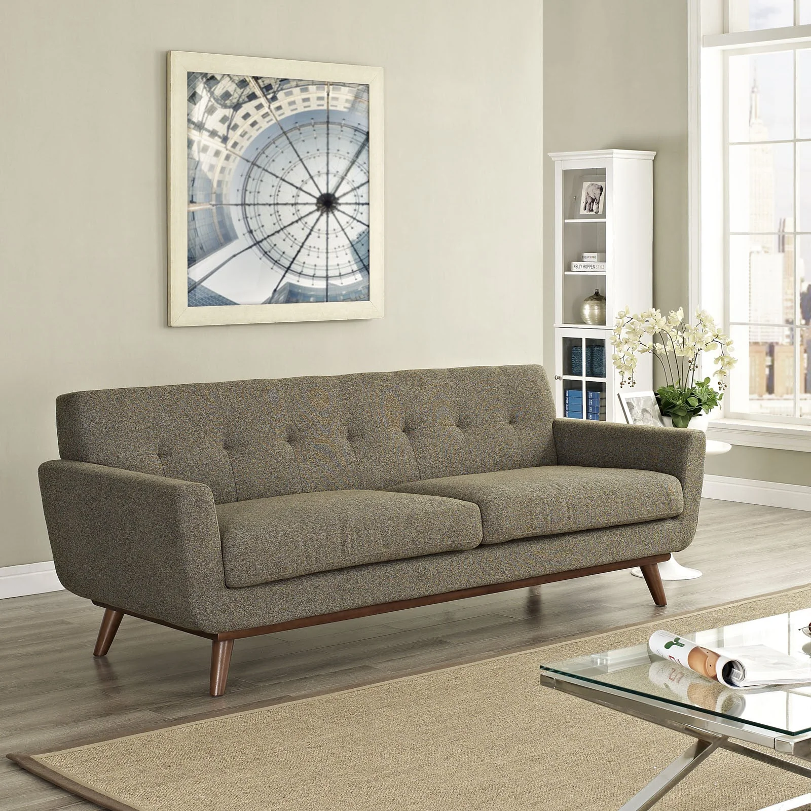 Emory Upholstered Sofa Oatmeal - Image 4