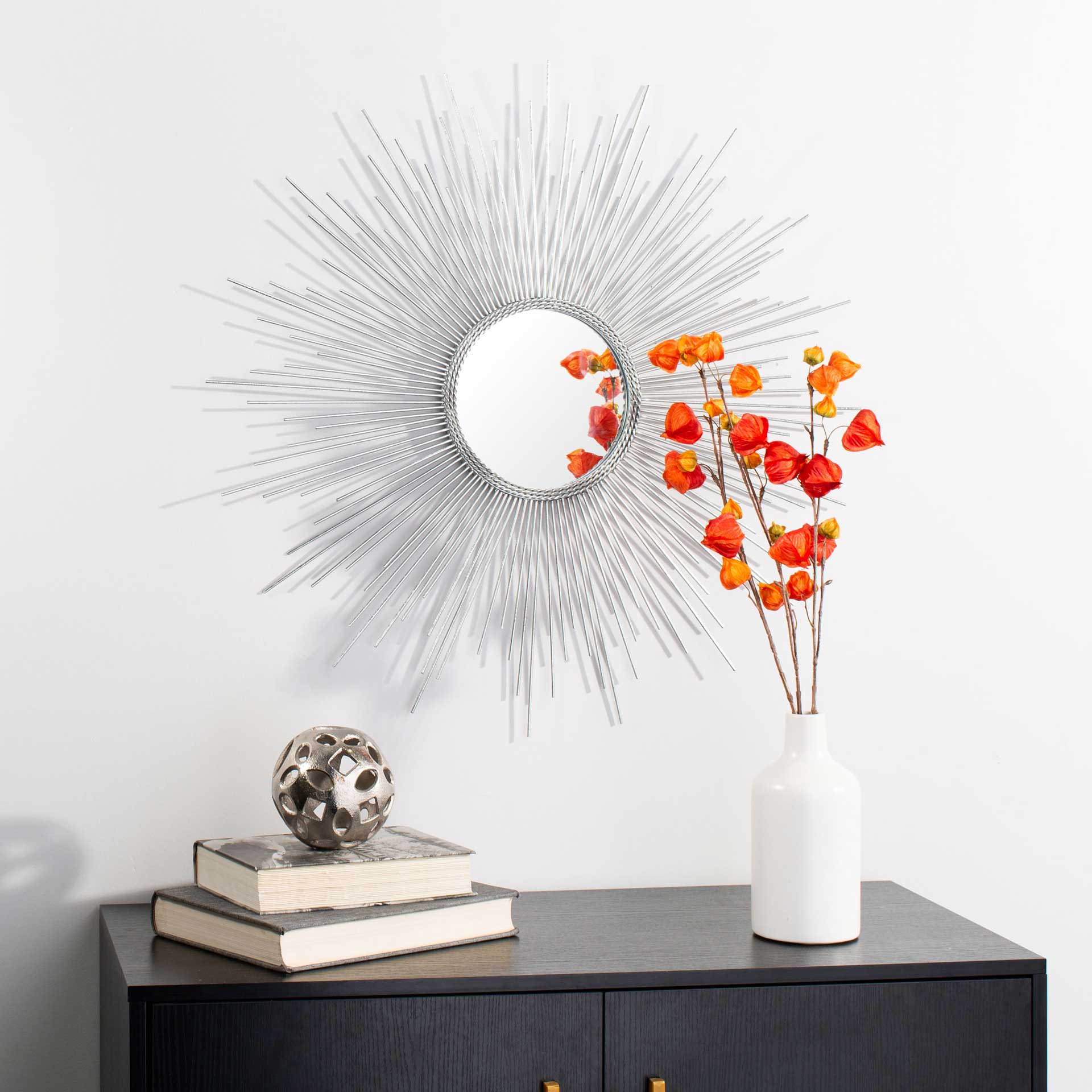 Empress Sunburst Mirror Silver - Image 3