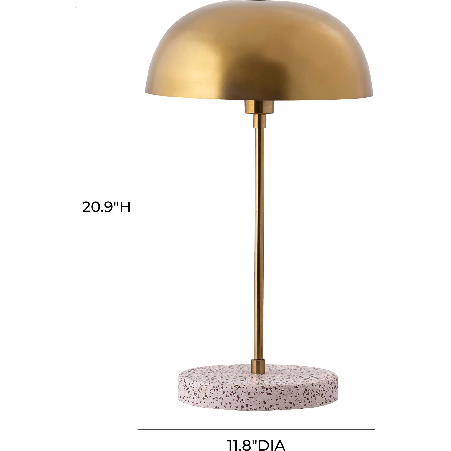Empress Table Lamp Gold/Terrazzo - Image 6