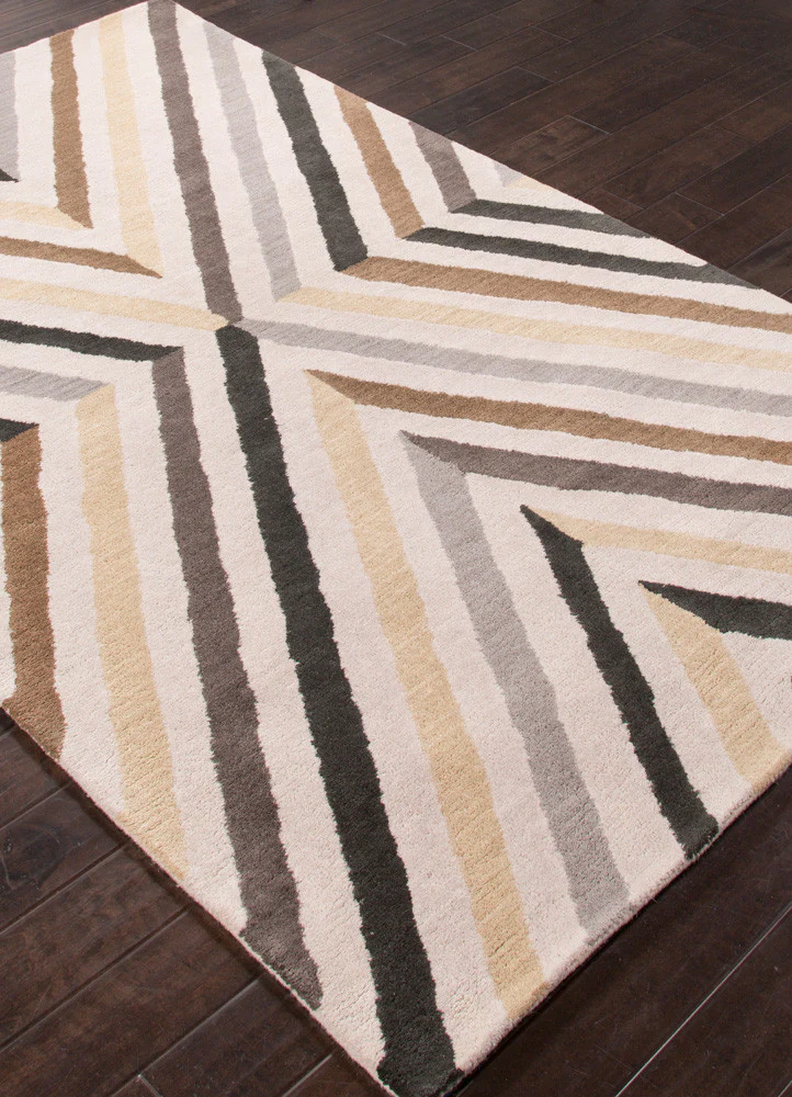 En Casa Cornered Dark Ivory/Black Ink Area Rug - Image 2