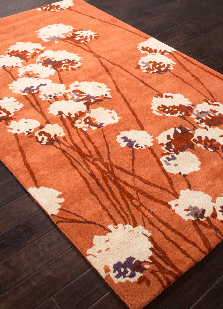 En Casa Cotton Blossom Red Orange Area Rug - Image 2