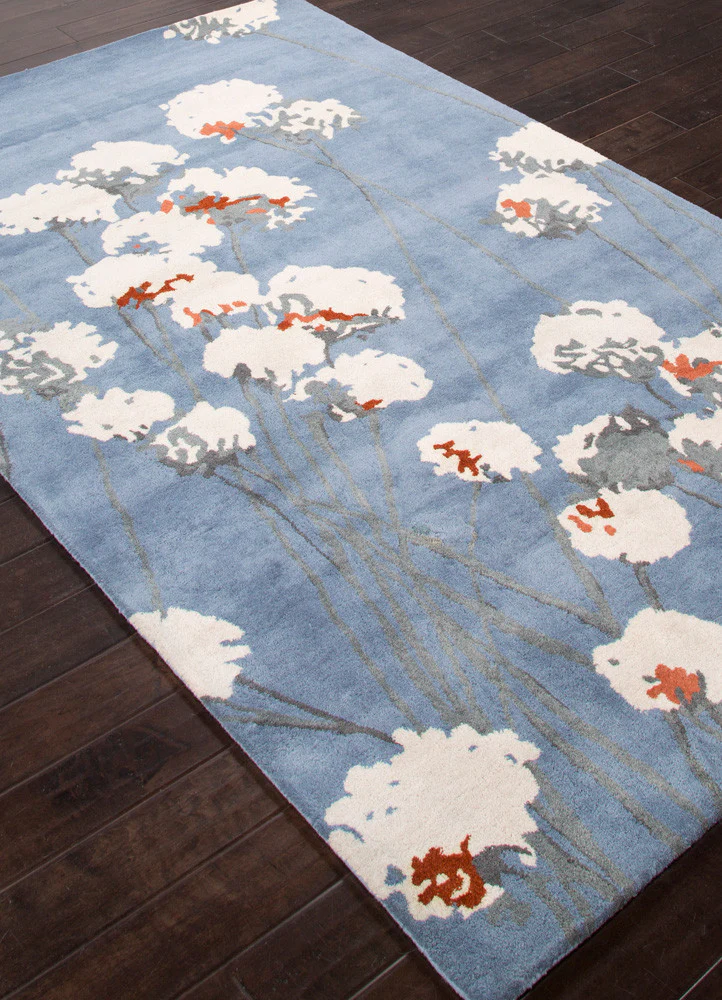 En Casa Cotton Blossom Silver Lake Blue Area Rug - Image 2