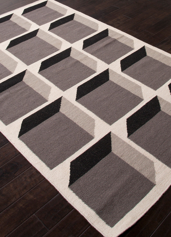 En Casa Cubes White/Liquorice Area Rug - Image 2