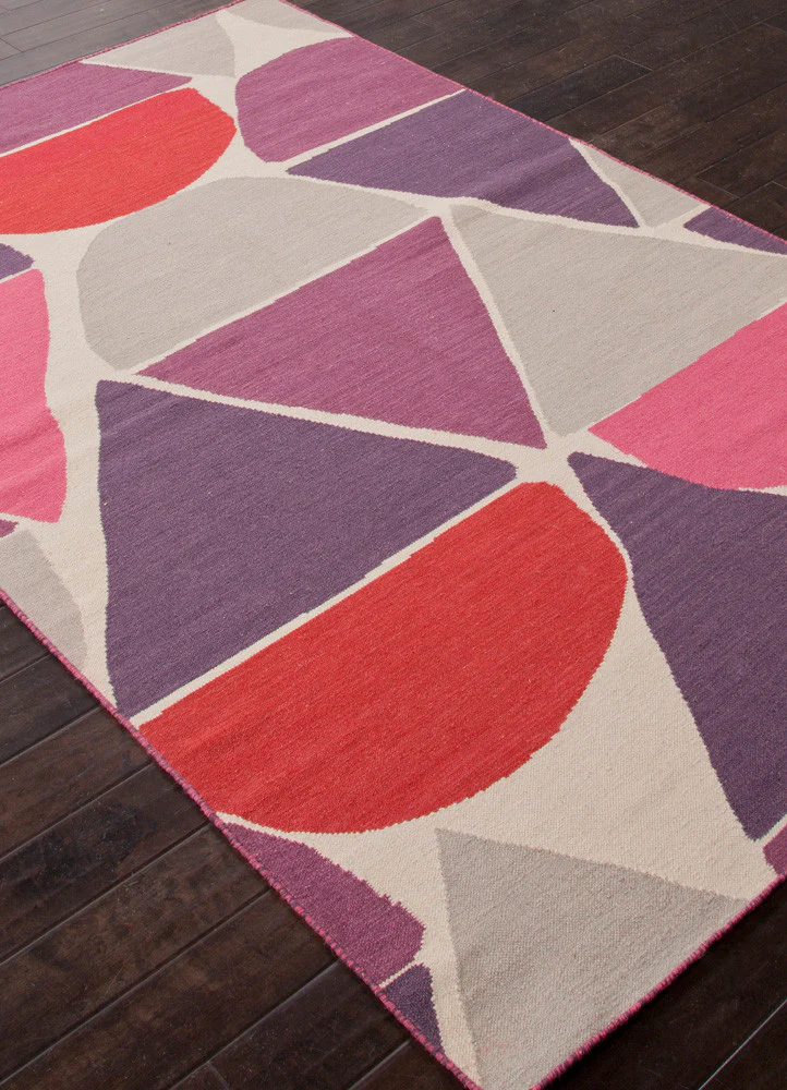 En Casa Dew Drops Antique White/Velvet Red Area Rug - Image 2