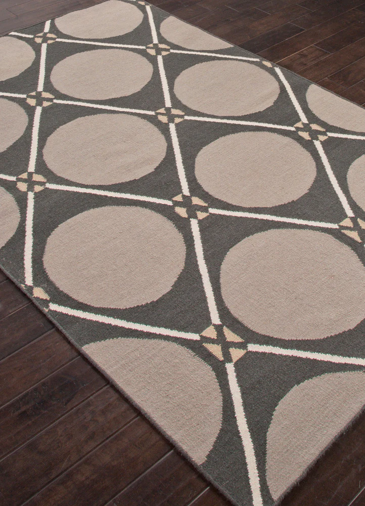 En Casa Grid Dot Black Ink/Medium Gray Area Rug - Image 2
