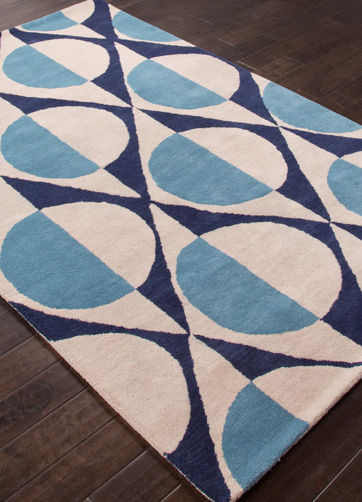 En Casa Half Dot Deep Navy/Dark Ivory Area Rug - Image 2