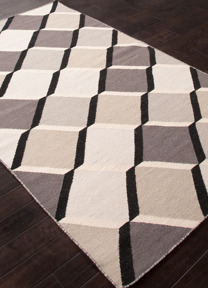 En Casa Harlequin Cube Liquorice/Classic Gray Area Rug - Image 2