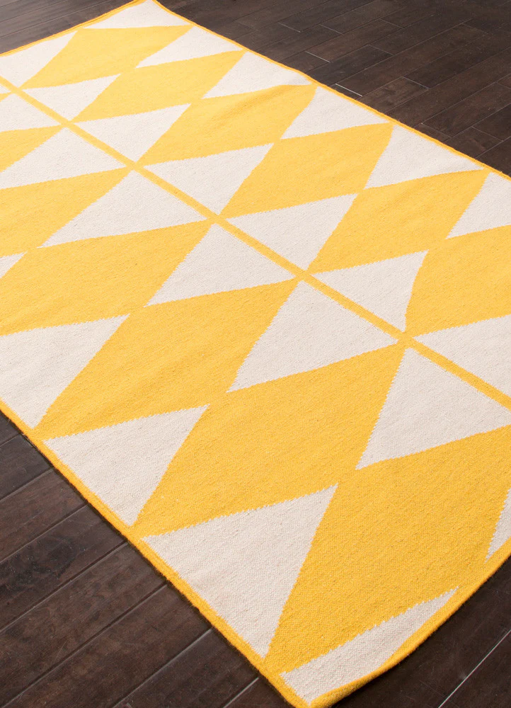 En Casa Harlequin White/Yellow Area Rug - Image 2