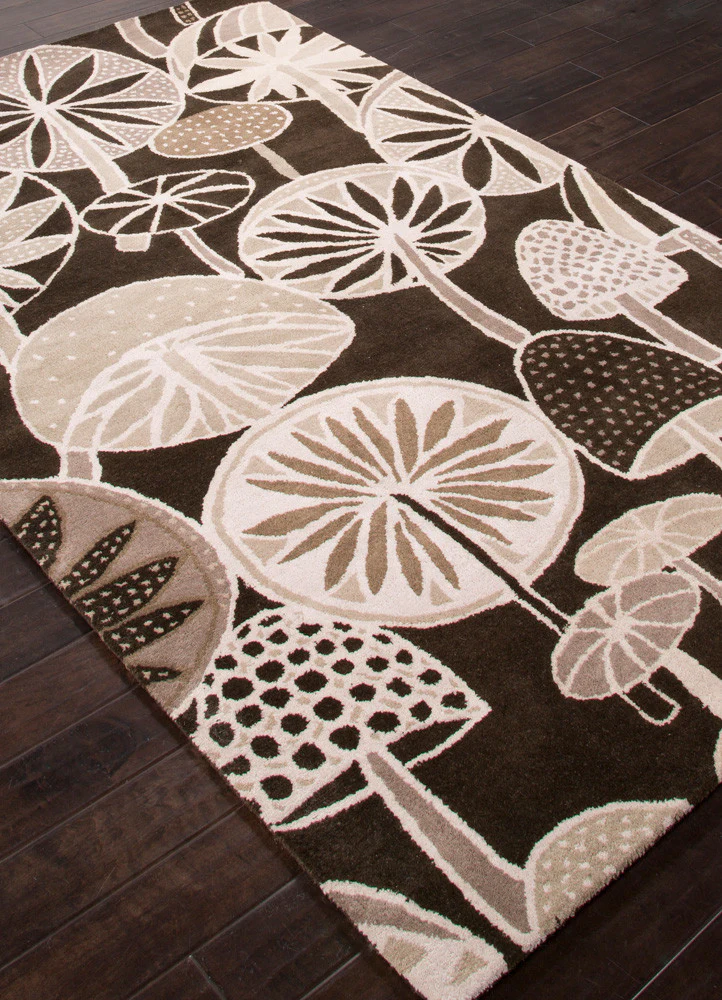 En Casa Mushrooms Deep Charcoal Area Rug - Image 2