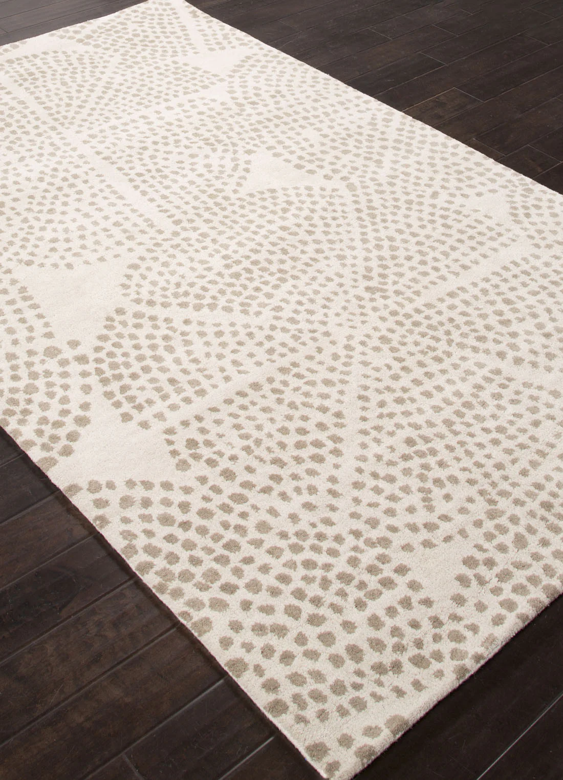 En Casa Stipple Flower White/Silver Gray Area Rug - Image 2