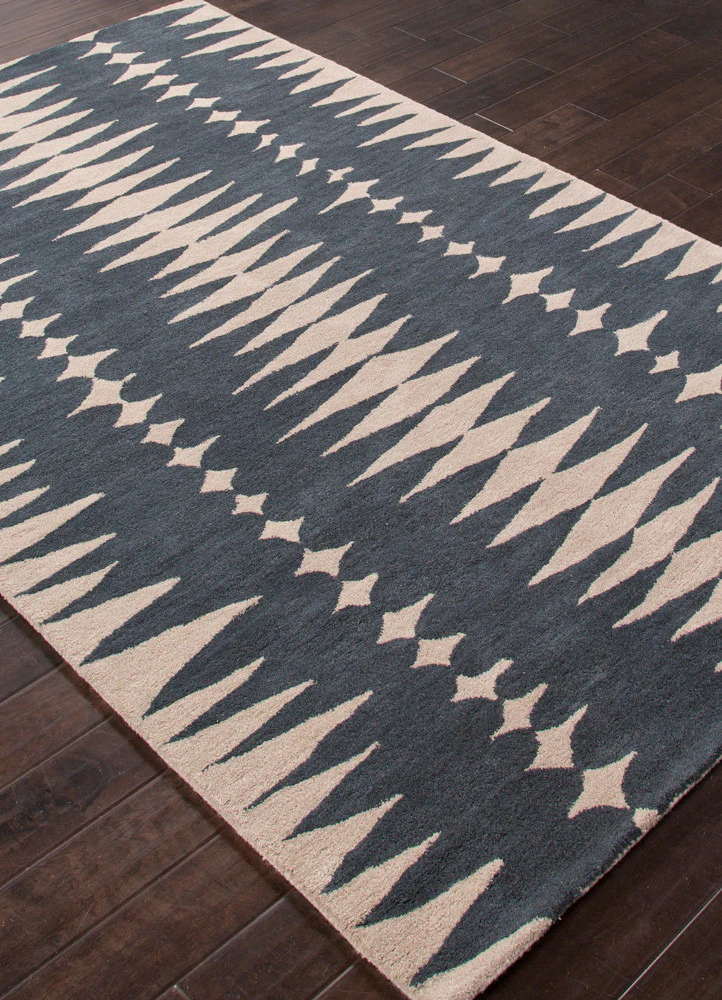 En Casa Tear Drops Deep Blue/Dark Ivory Area Rug - Image 2