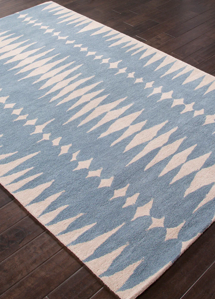 En Casa Tear Drops Milky Blue/Dark Ivory Area Rug - Image 2
