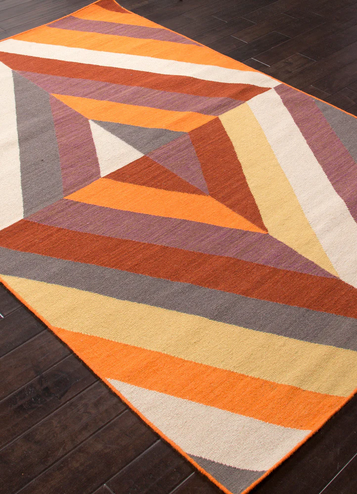 En Casa Tunnel Red Oxide/Light Gold Area Rug - Image 2