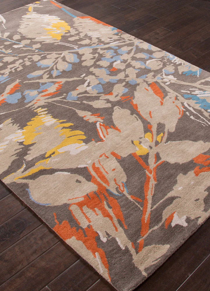 En Casa Wild Flowers Liquorice/Silver Gray Area Rug - Image 2