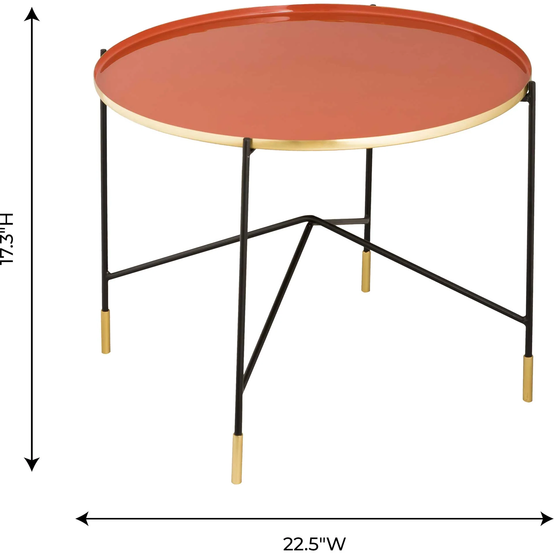 Enamel Petite Coffee Table Salmon - Image 7