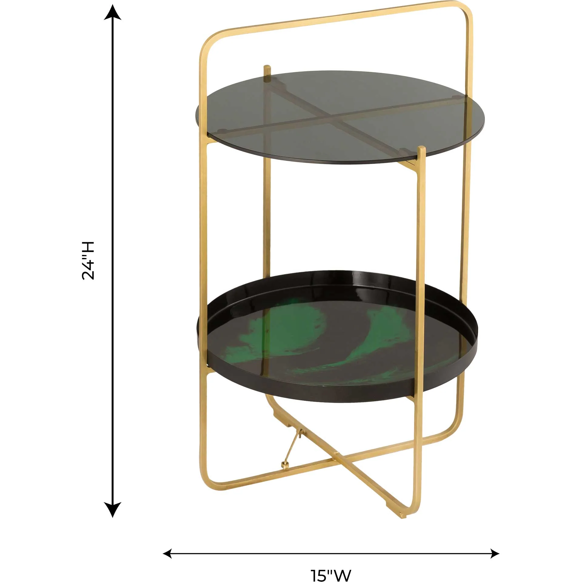 Enamel Side Table Green - Image 5