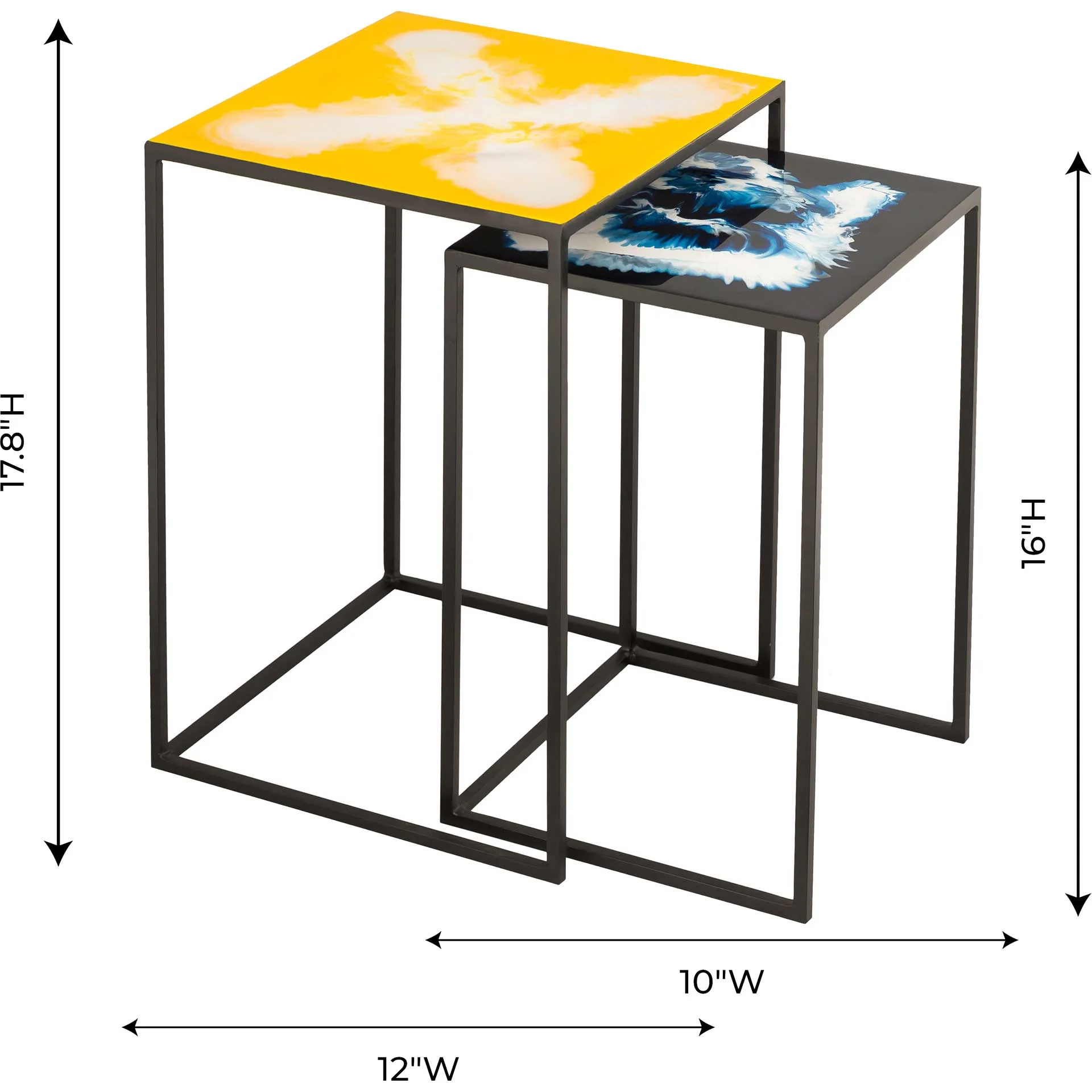 Enamel 2-Piece Side Tables Multi - Image 7