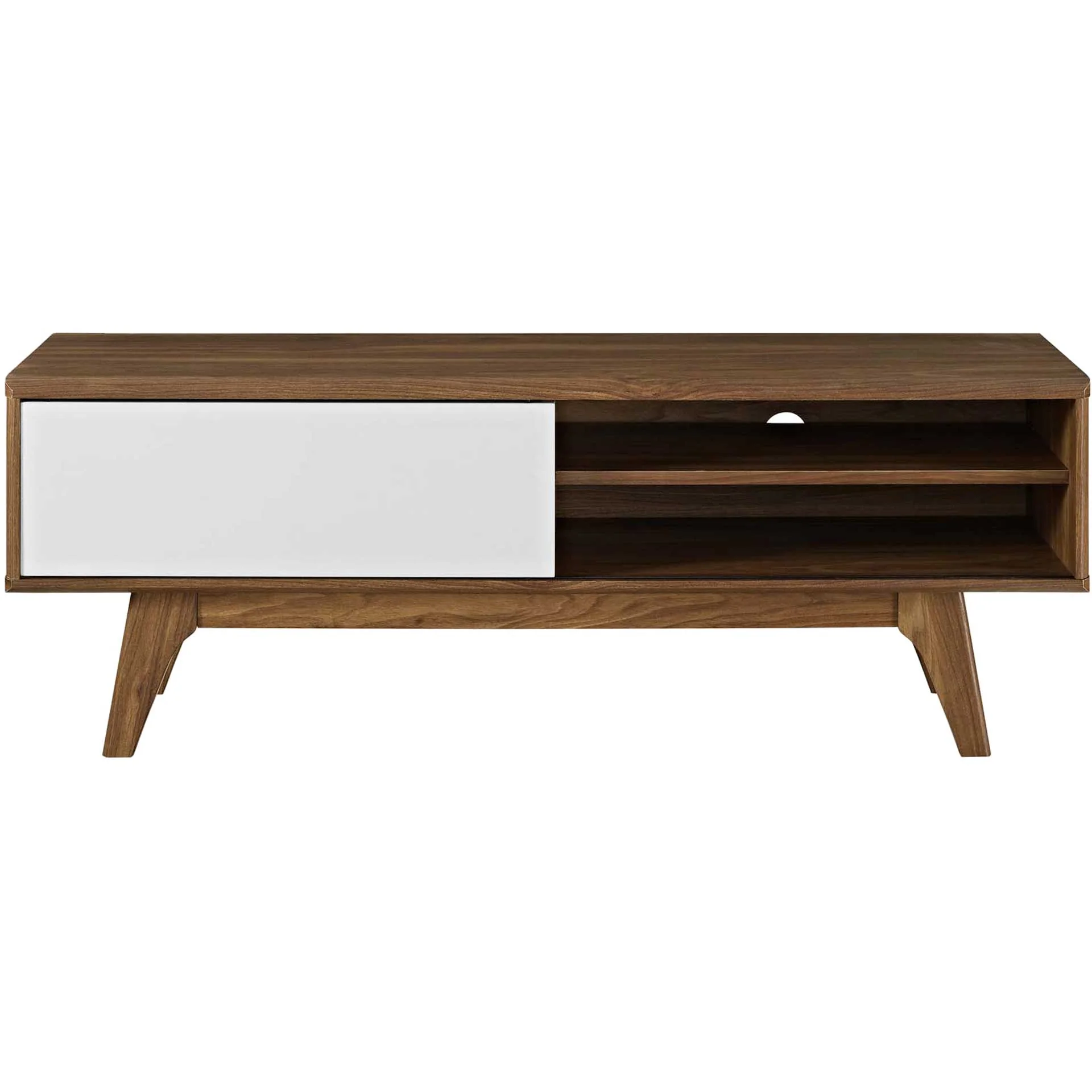 Encasa TV Stand Walnut/White - Image 2