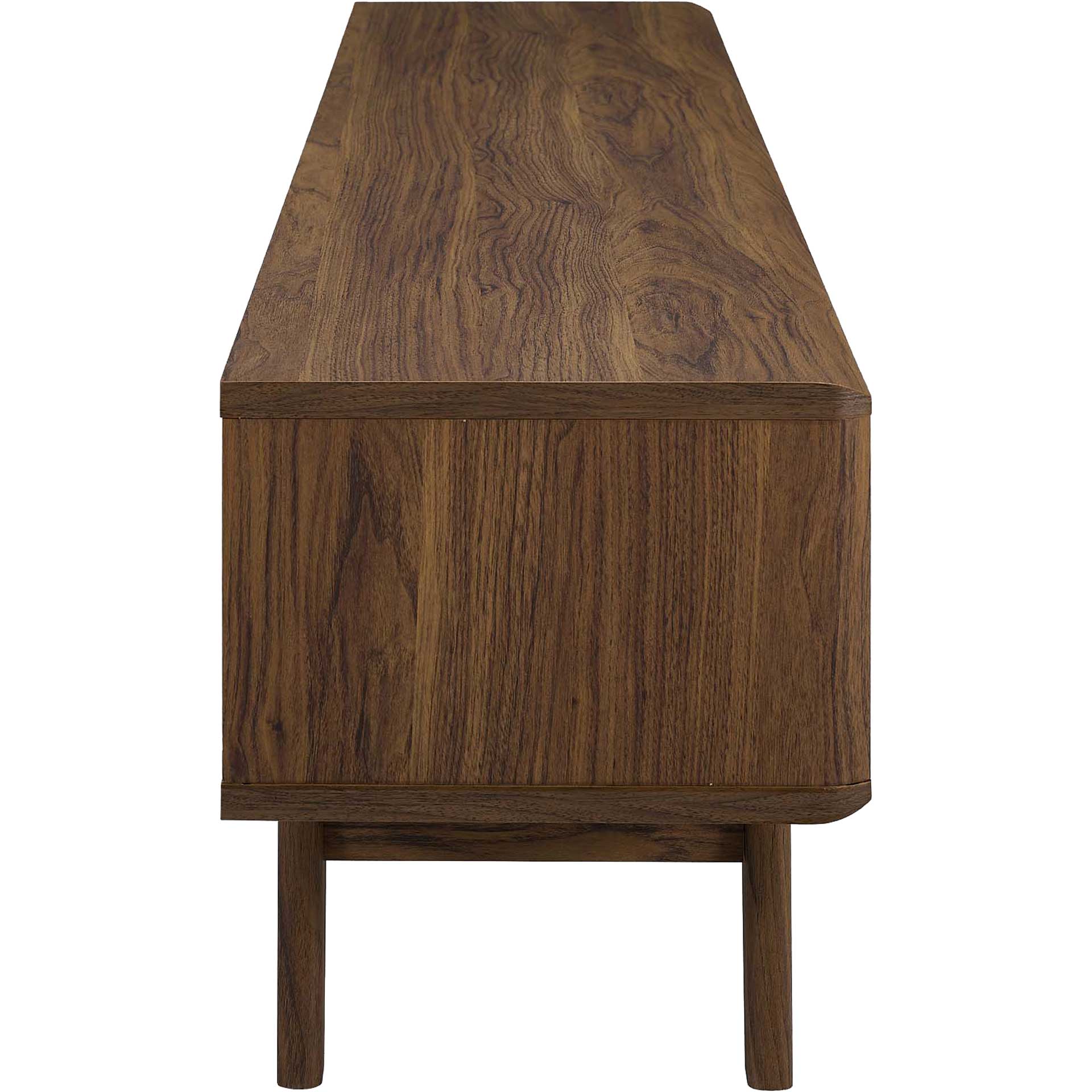 Encasa Wood TV Stand Walnut/White - Image 3