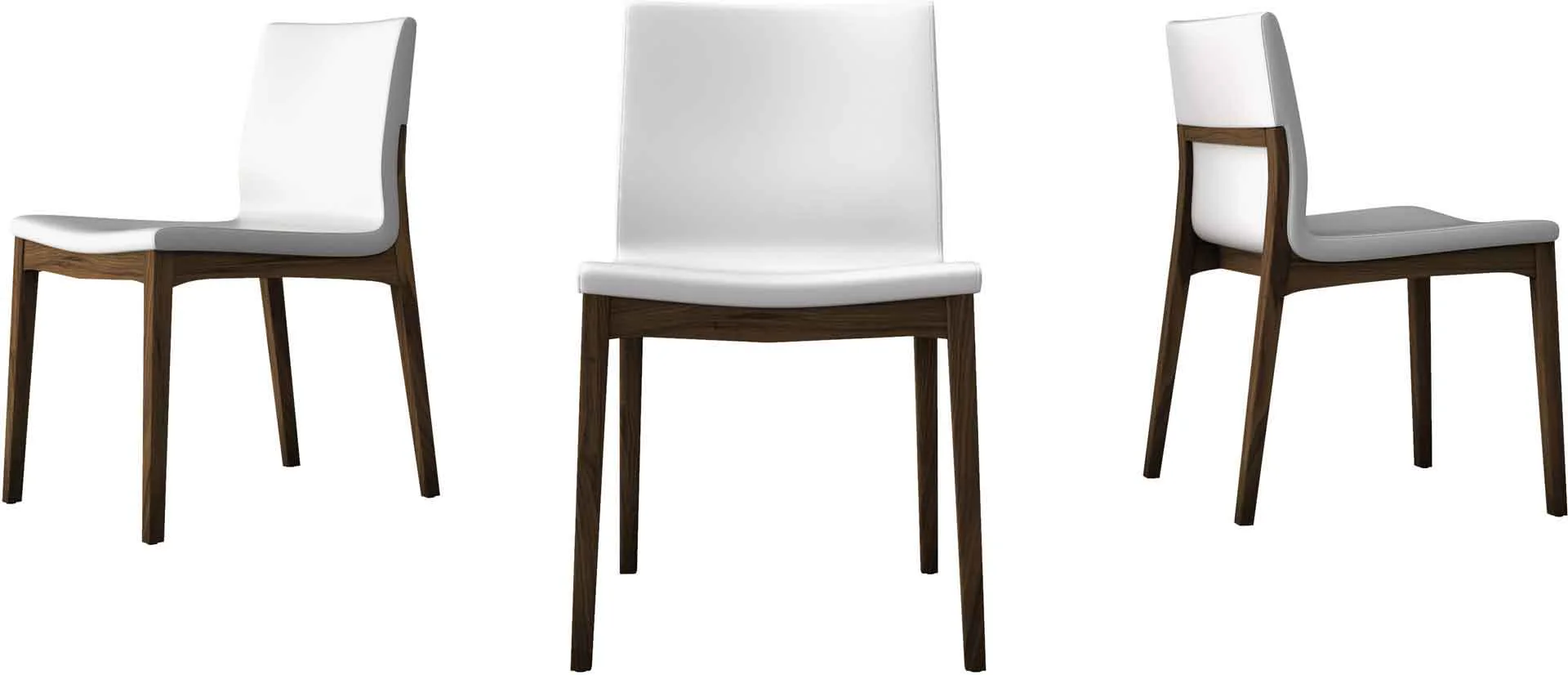 Enna Dining Chair White/Canaletto Walnut (Set of 2) - Image 2