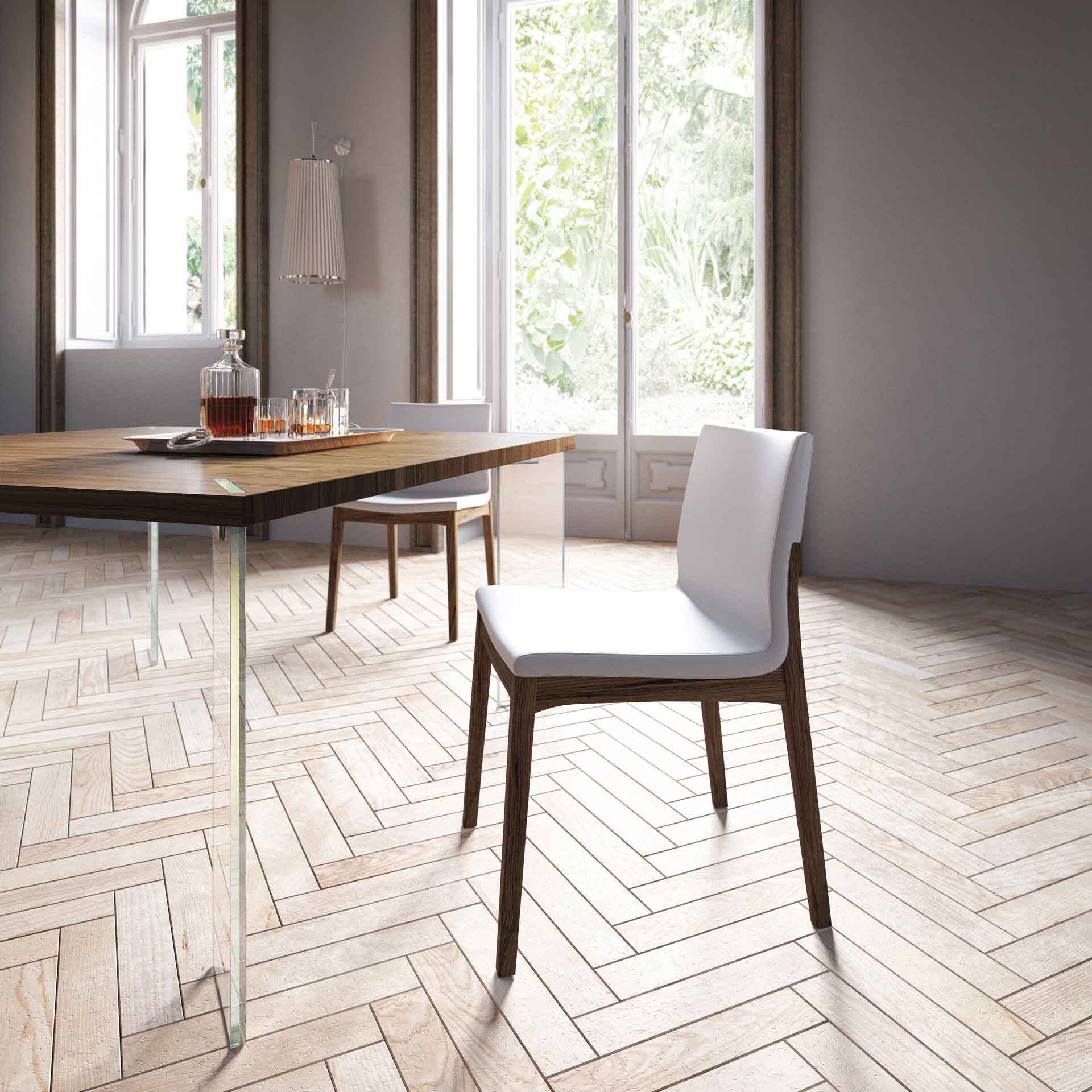 Enna Dining Chair White/Canaletto Walnut (Set of 2) - Image 4