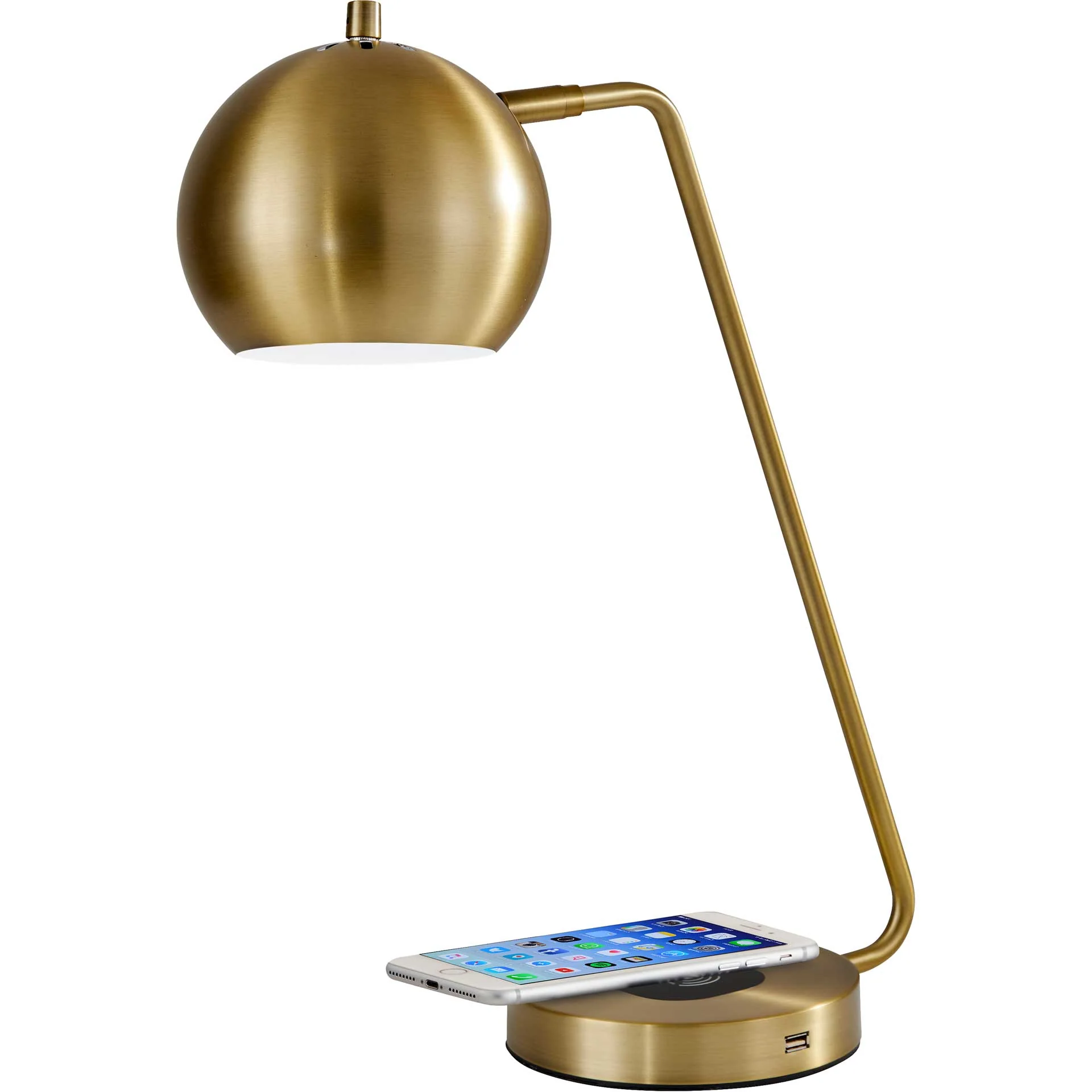 Epernay Wireless Charge Desk Lamp Brass - Image 2
