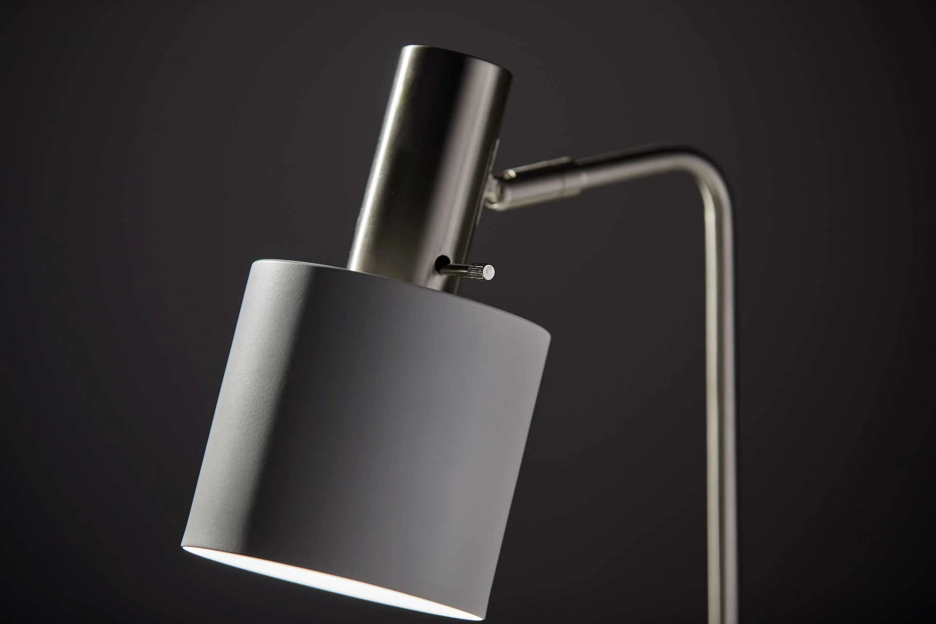 Epinal Desk Lamp Brushed Steel/White - Image 7