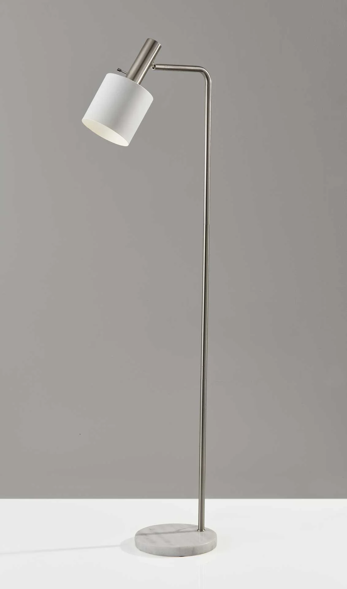 Epinal Floor Lamp Brushed Steel/White - Image 3