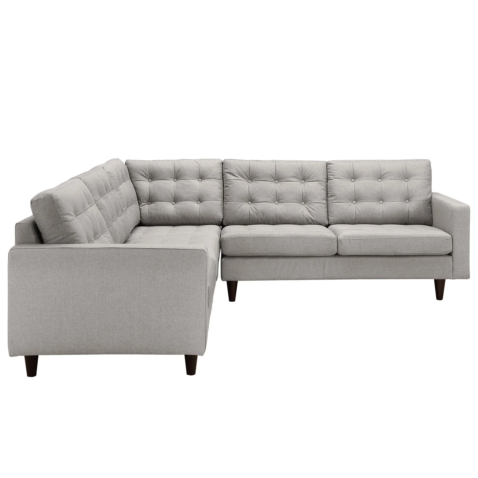 Era Fabric Corner Sectional Sofa Light Gray - Image 2