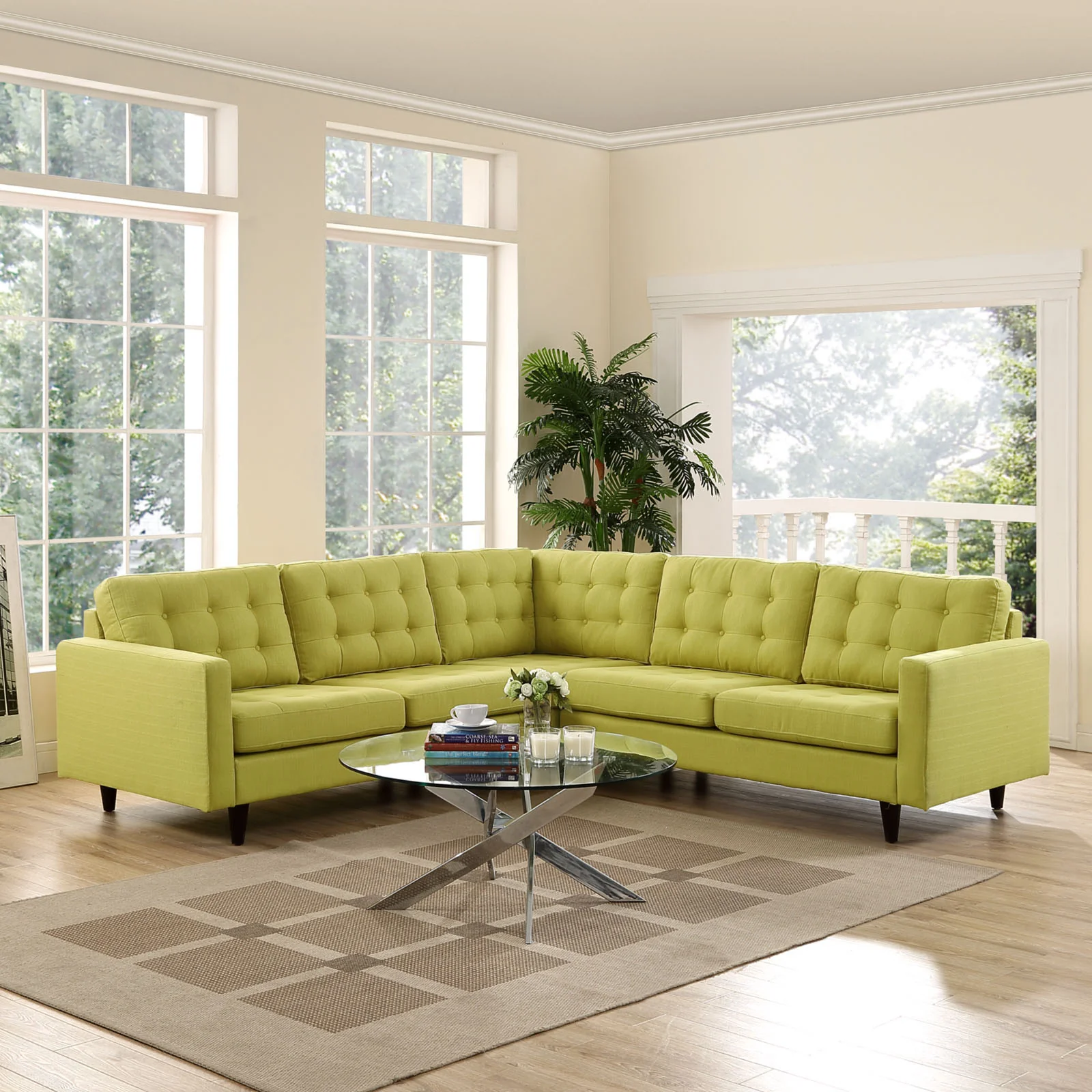 Era Fabric Corner Sectional Sofa Wheatgrass - Image 4