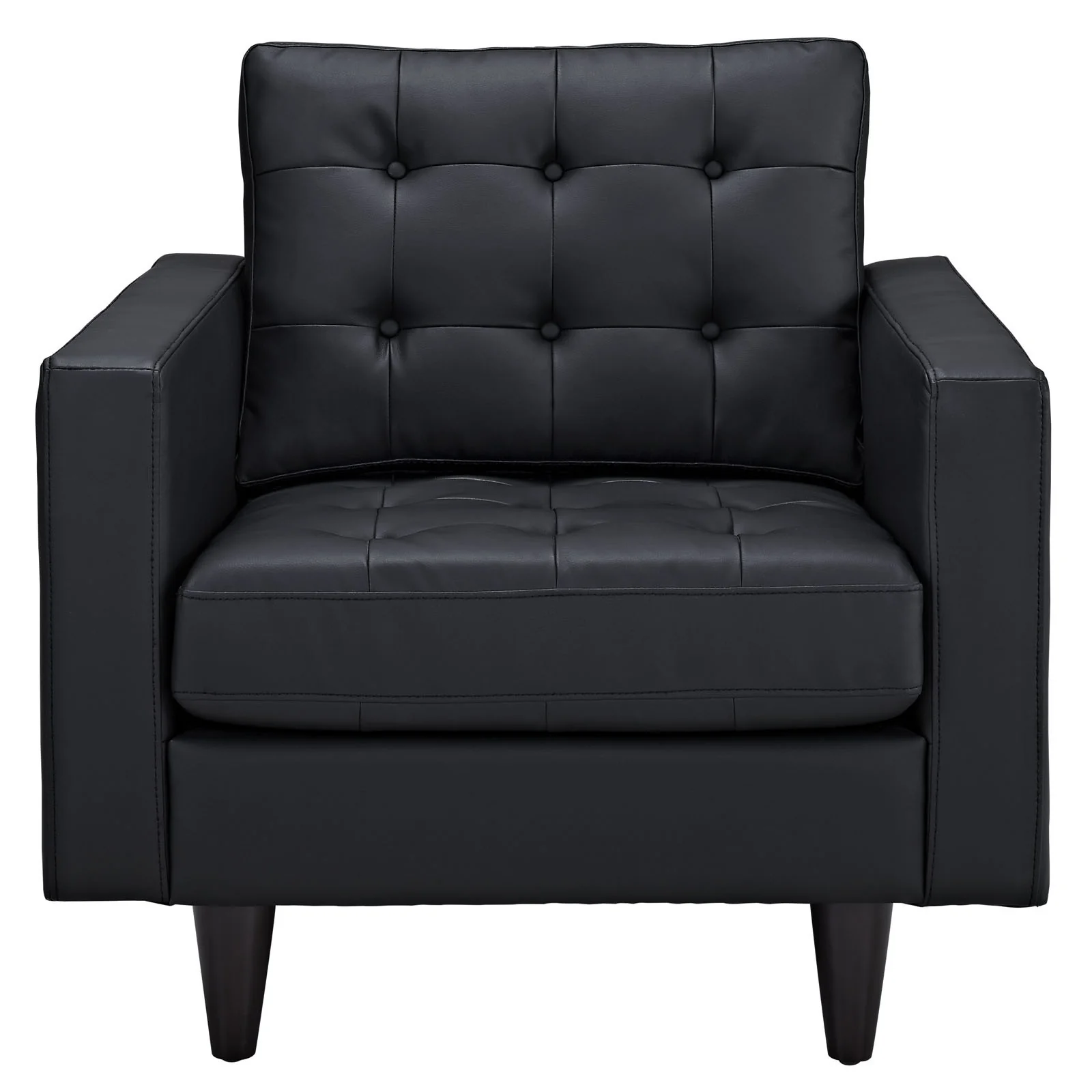 Era Leather Armchair Black - Image 2