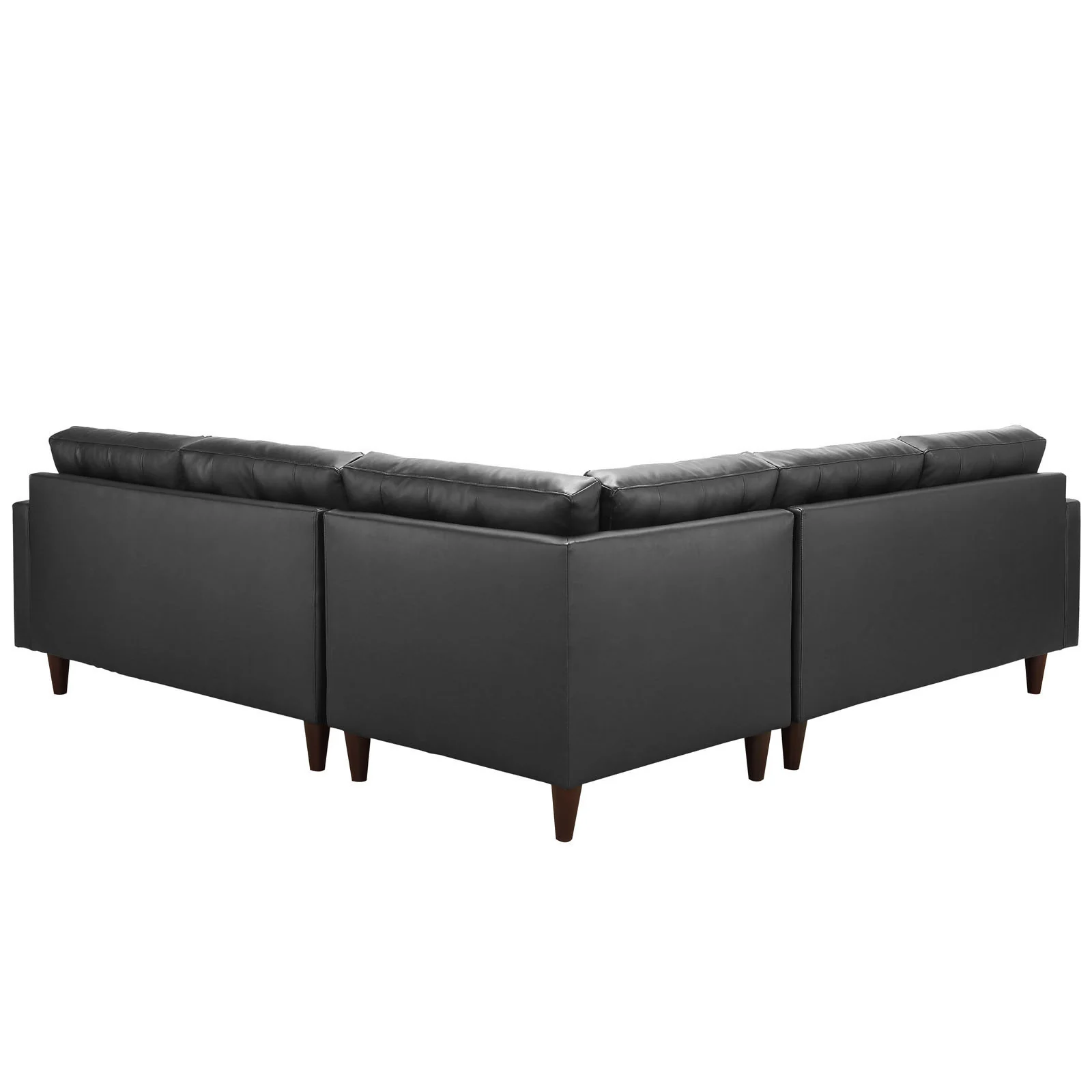 Era Leather Corner Sectional Sofa Black - Image 3