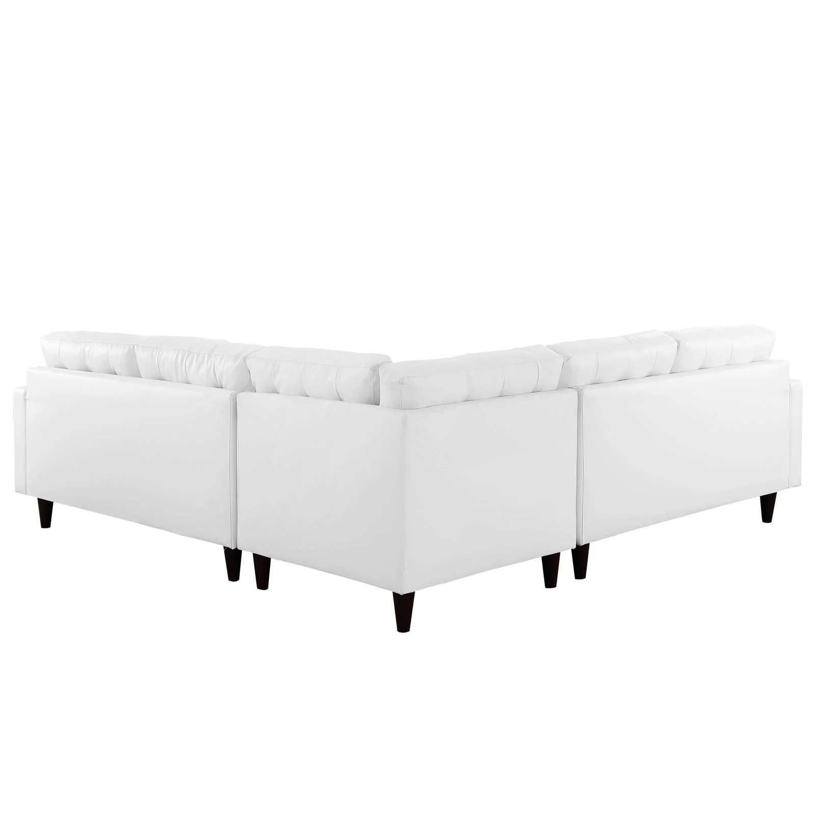 Era Leather Corner Sectional Sofa White - Image 3