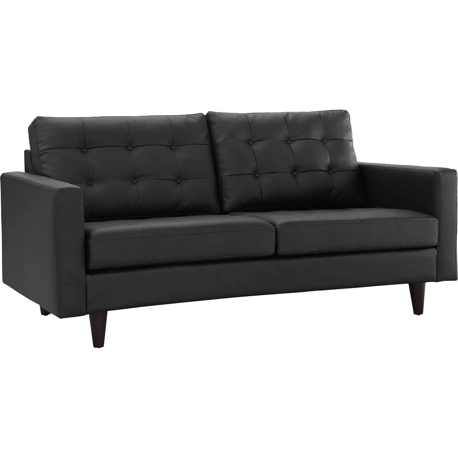 Era Leather Loveseat Black - Image 2