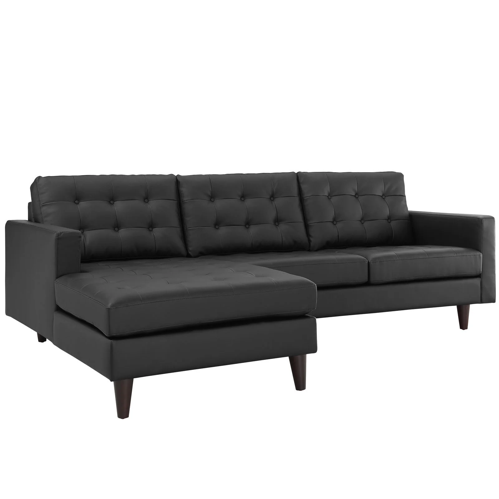 Era Leather Sectional Sofa Black - Image 2