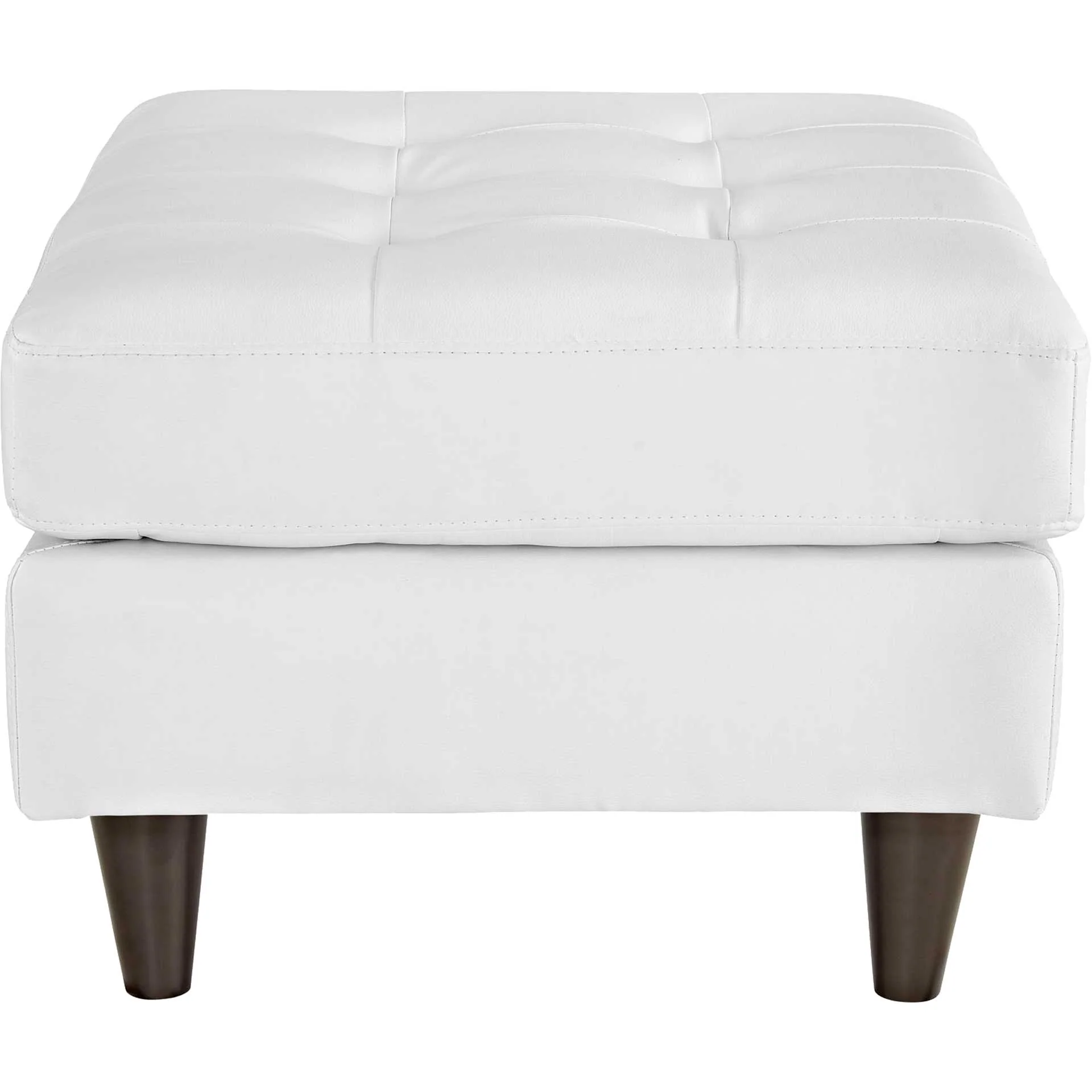 Era Rectangular Bonded Leather Ottoman White - Image 3