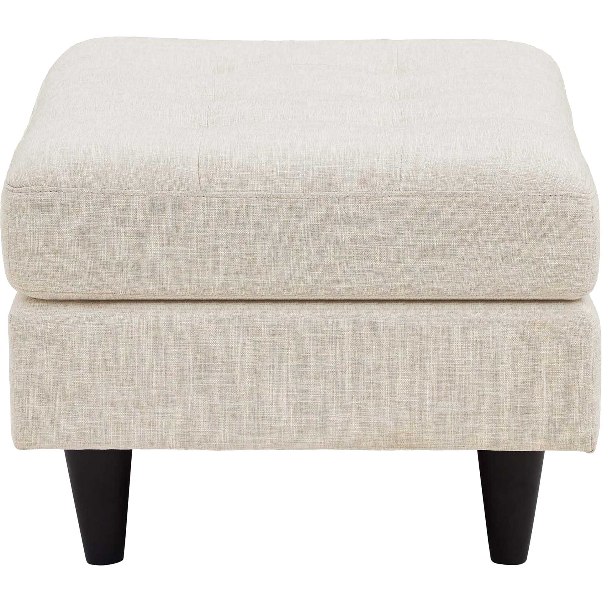 Era Rectangular Upholstered Fabric Ottoman Beige - Image 2