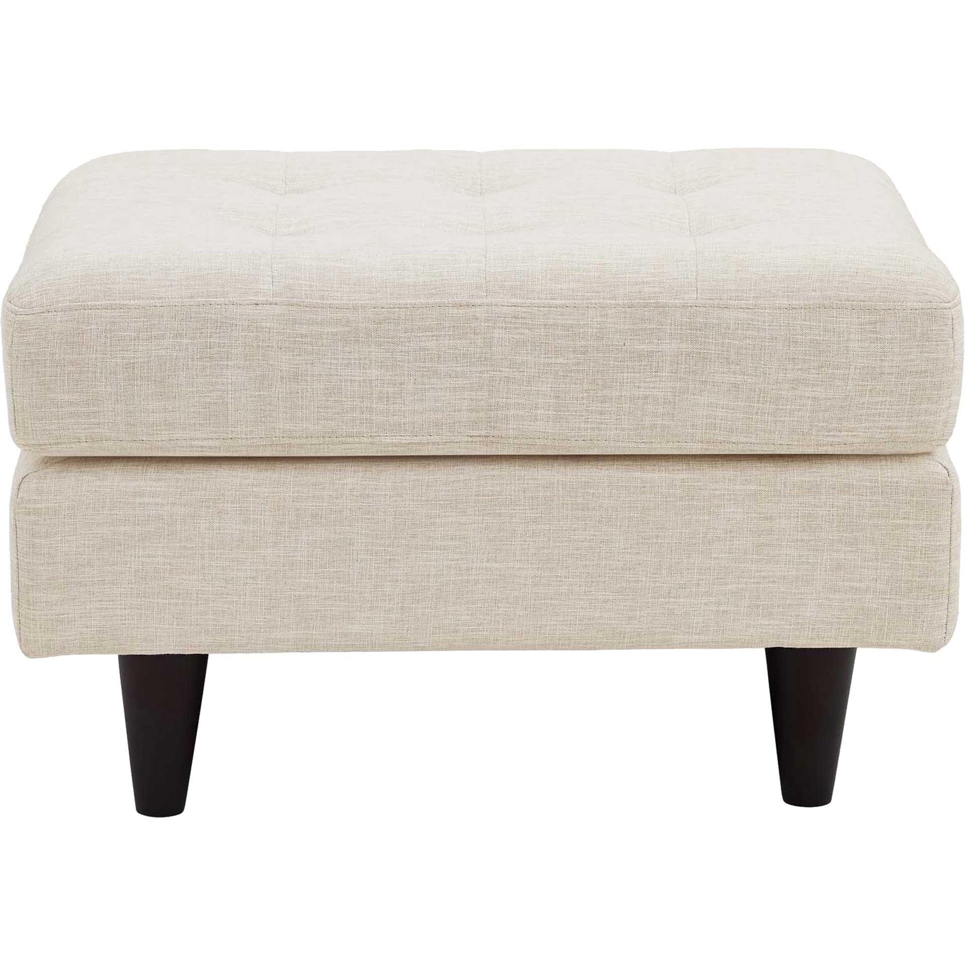 Era Rectangular Upholstered Fabric Ottoman Beige - Image 3