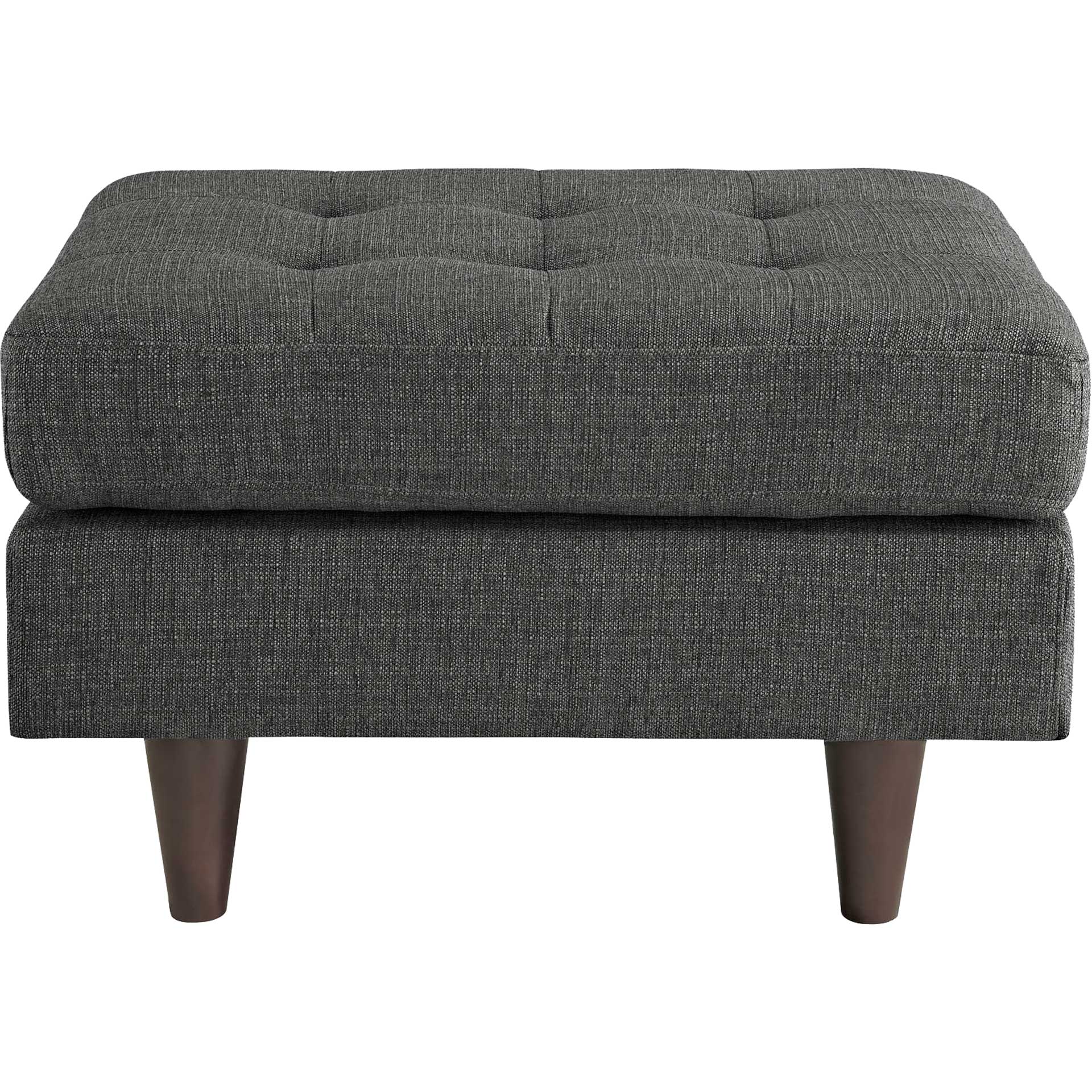 Era Rectangular Upholstered Fabric Ottoman Gray - Image 2
