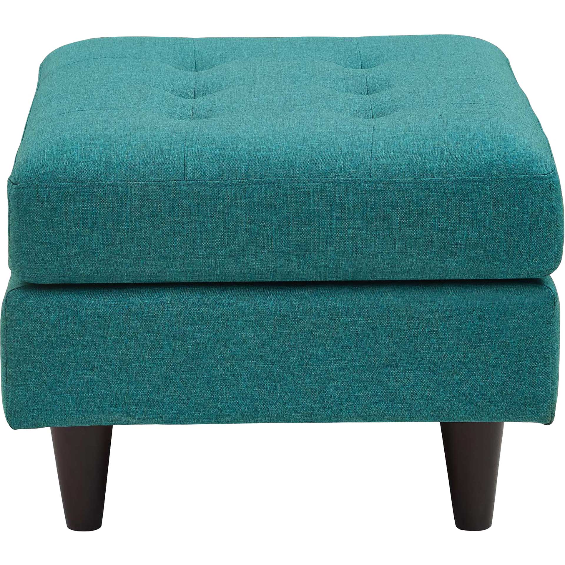 Era Rectangular Upholstered Fabric Ottoman Teal - Image 2