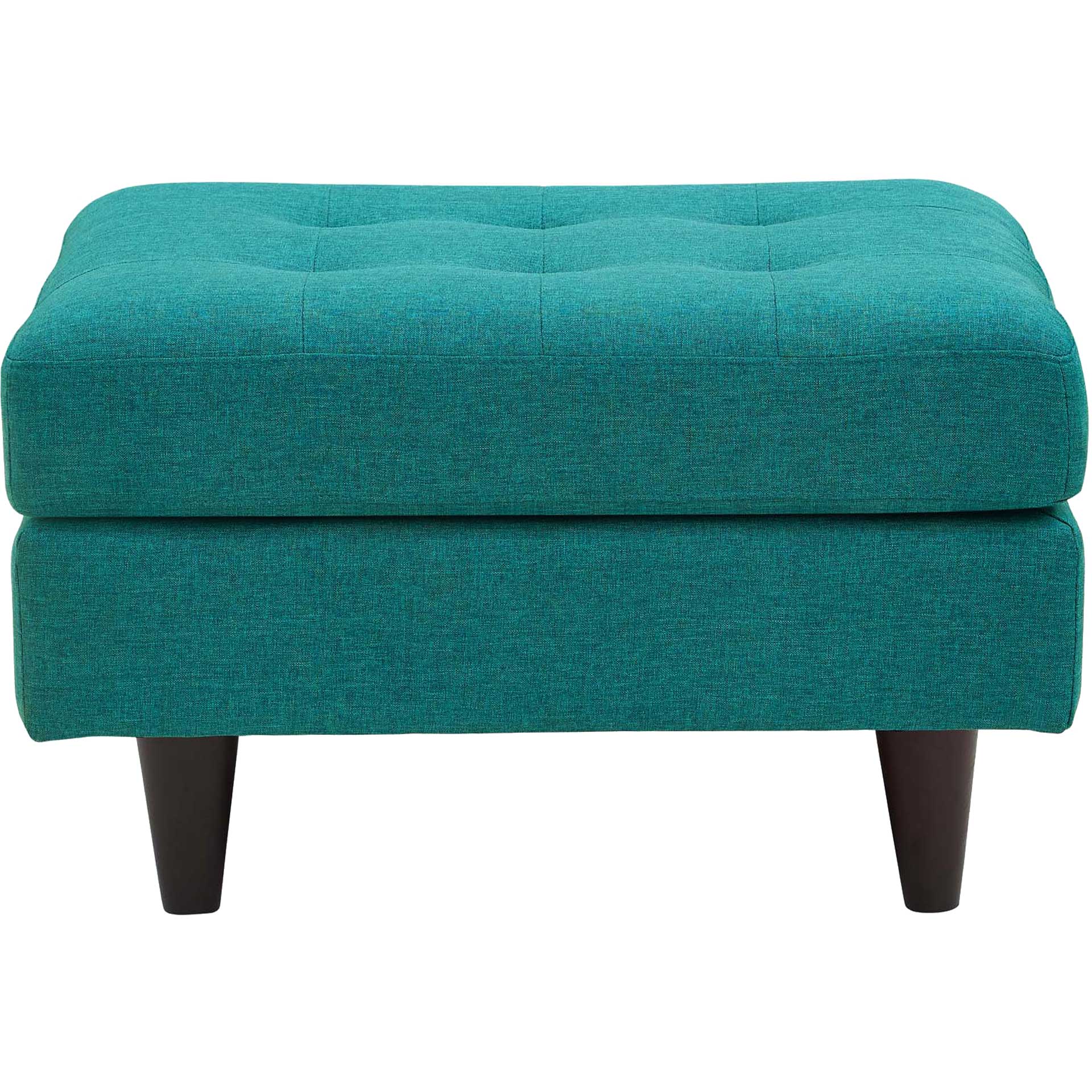 Era Rectangular Upholstered Fabric Ottoman Teal - Image 3
