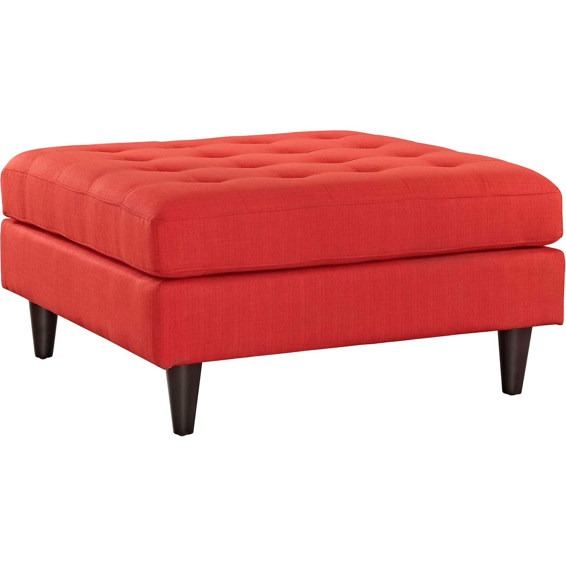 Era Square Upholstered Fabric Ottoman Atomic Red - Image 2