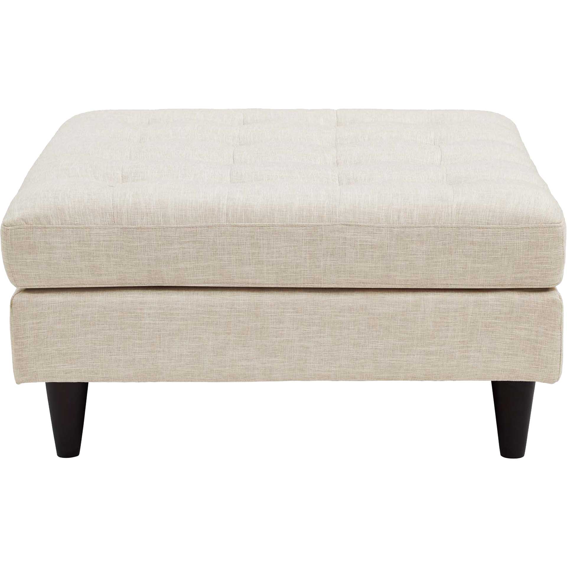 Era Square Upholstered Fabric Ottoman Beige - Image 2