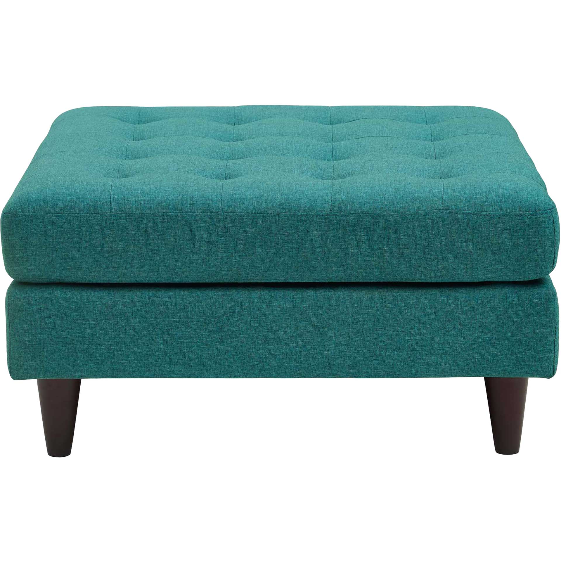 Era Square Upholstered Fabric Ottoman Teal - Image 2